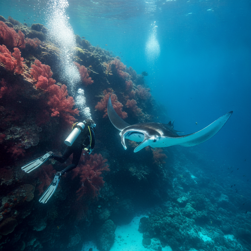 Seychelles Diving: Whale Sharks, Mantas & Granite Reefs