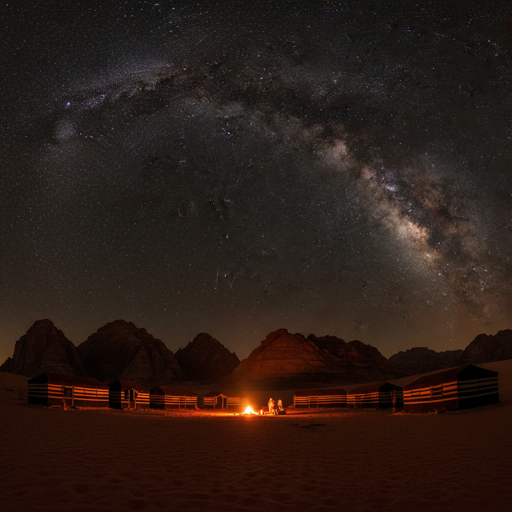 Wadi Rum Stars: The Milky Way Desert Sky, the Astrophotography Conditions, the Bedouin Star Navigation Tradition, and the Most Star-Filled Night in Jordan