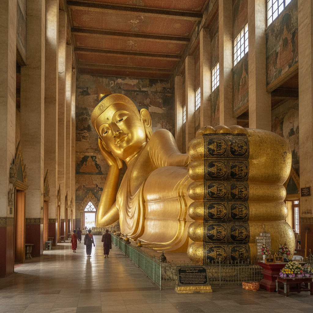 Yangon's Weight: Bago's 55-Metre Reclining Buddha, the 1962 Military Coup's Roots & a City of Resilient Dignity