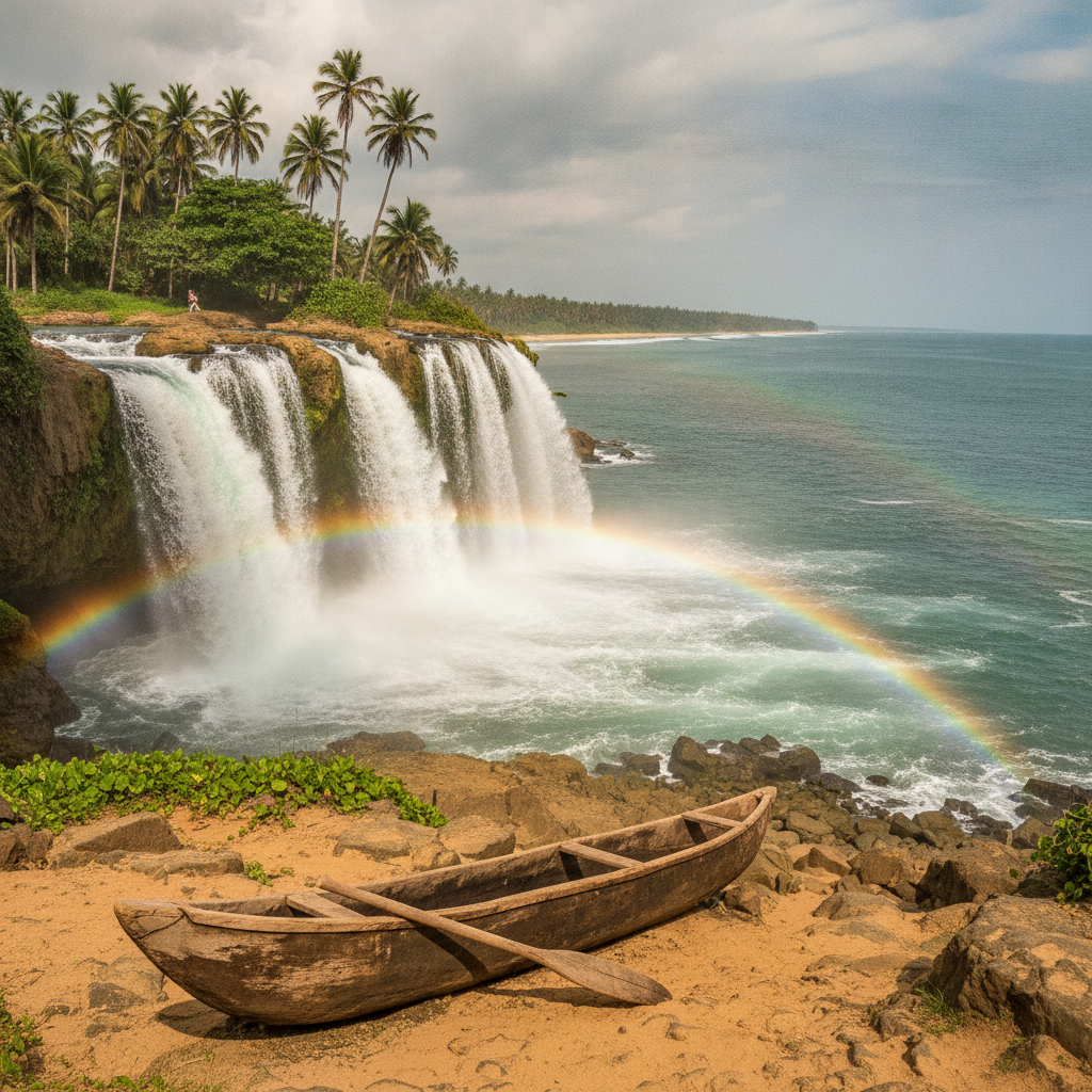 Kribi Beach & Lobé Waterfalls: Where River Meets Ocean