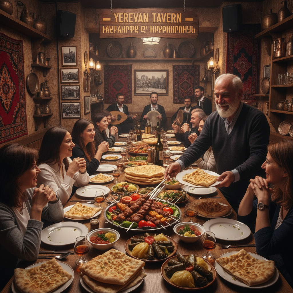 Yerevan Food: Khorovats Barbecue, Dolma, Lavash, Armenian Cognac, and the Most Generously Hospitable Single Caucasus Food Tradition
