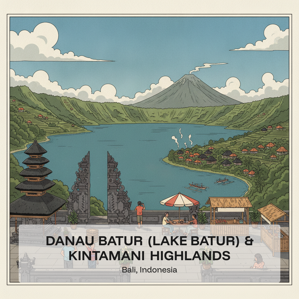Danau Batur (Lac Batur) et Hautes Terres de Kintamani