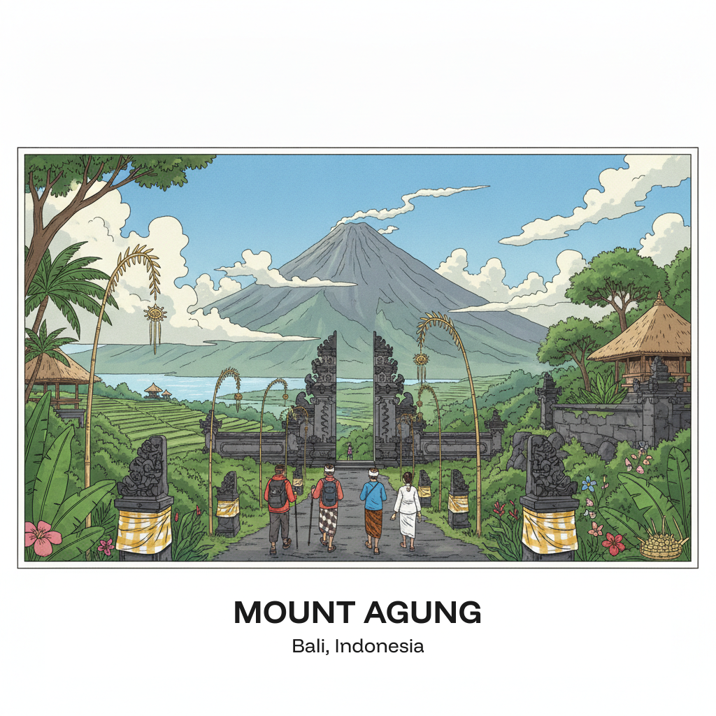 Mont Agung — Sommet sacré et axe spirituel de Bali