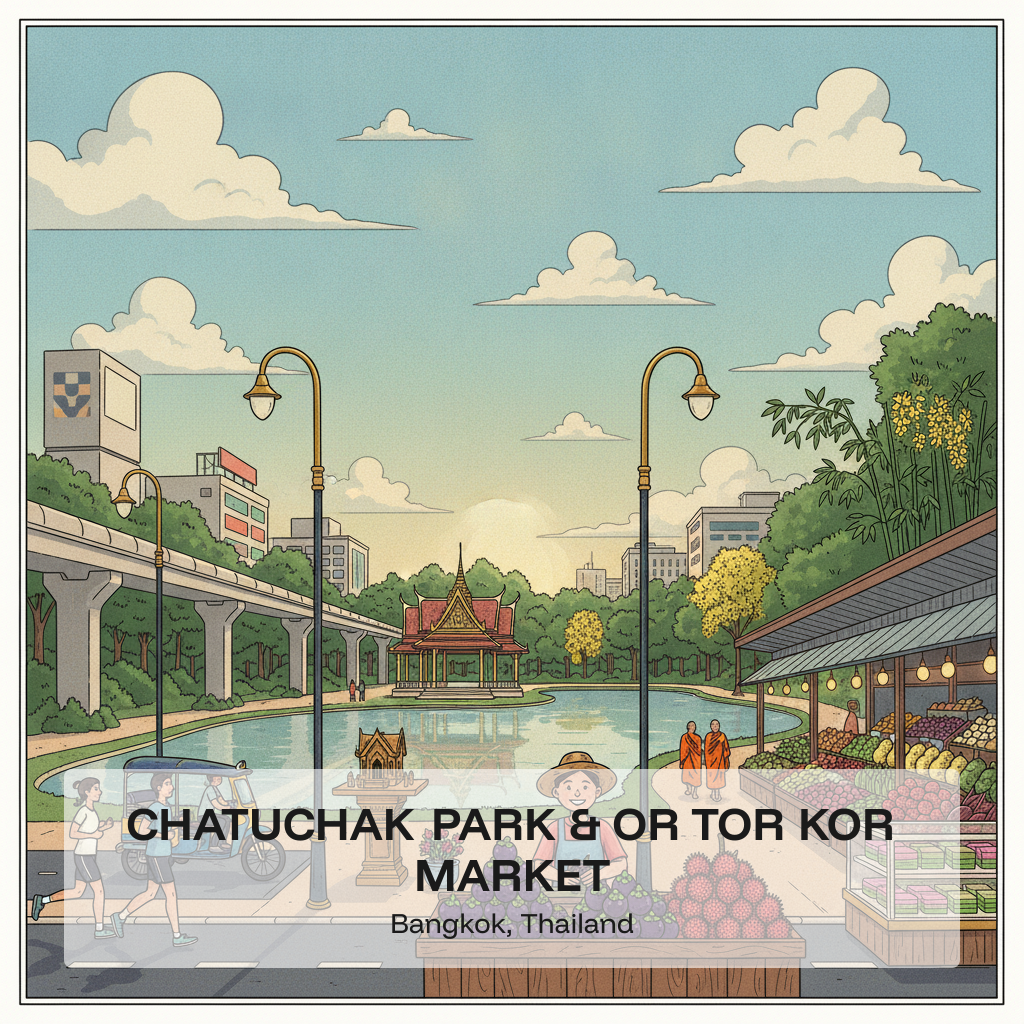 Parc Chatuchak et Marché Or Tor Kor — Le Meilleur Marché Frais de Bangkok