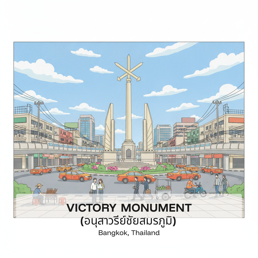 Monument de la Victoire (อนุสาวรีย์ชัยสมรภูมิ) — Le Deuxième Centre Informel de Bangkok