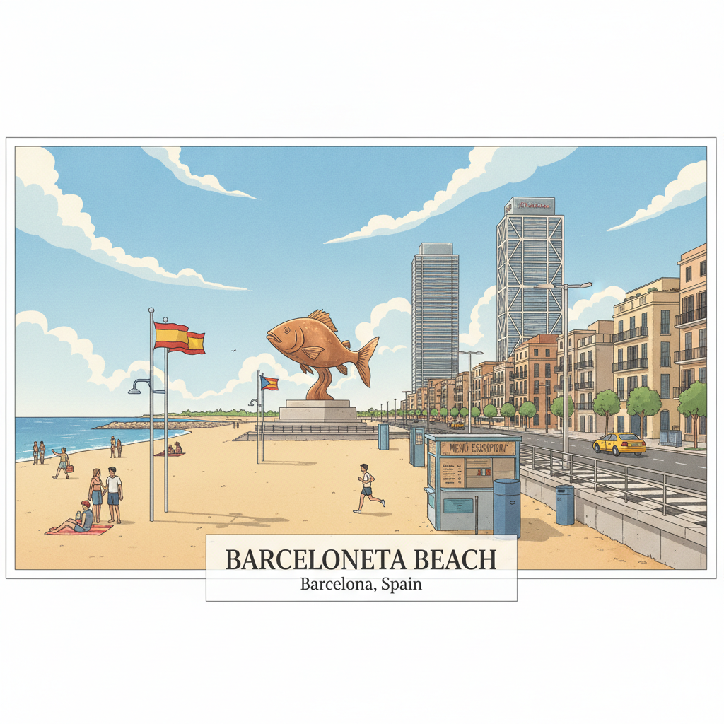 Plage de la Barceloneta — La transformation olympique
