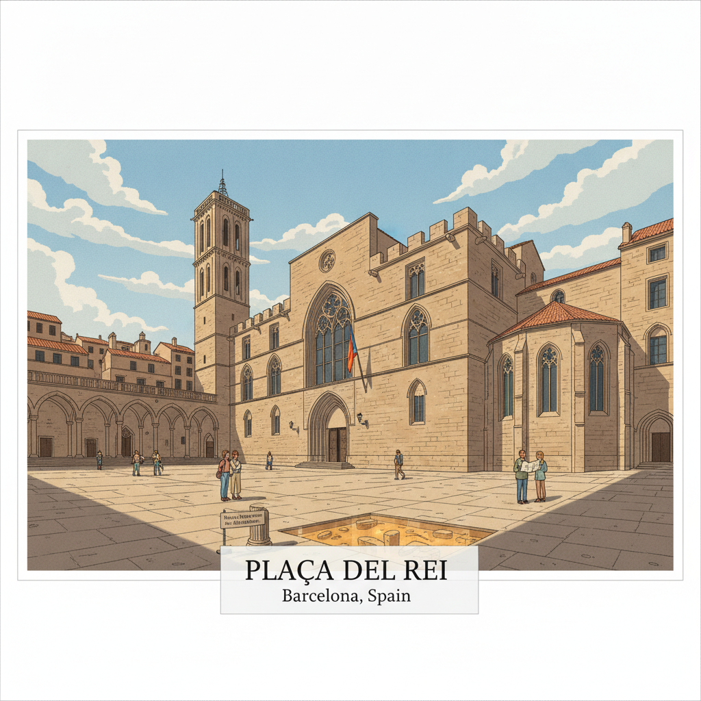 Plaça del Rei et ruines romaines — La ville sous la ville