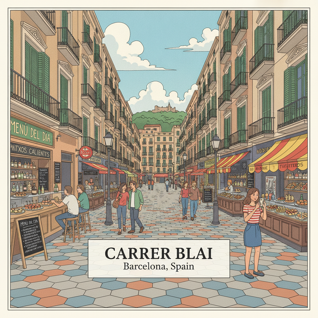Carrer Blai, Poble Sec — La Rue des Pintxos