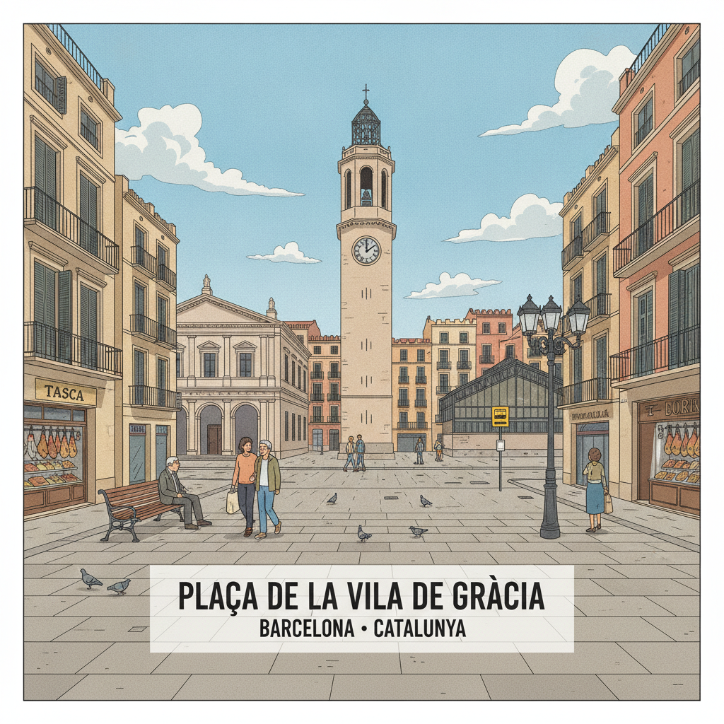 Plaça de la Vila de Gràcia – Das offizielle Herz