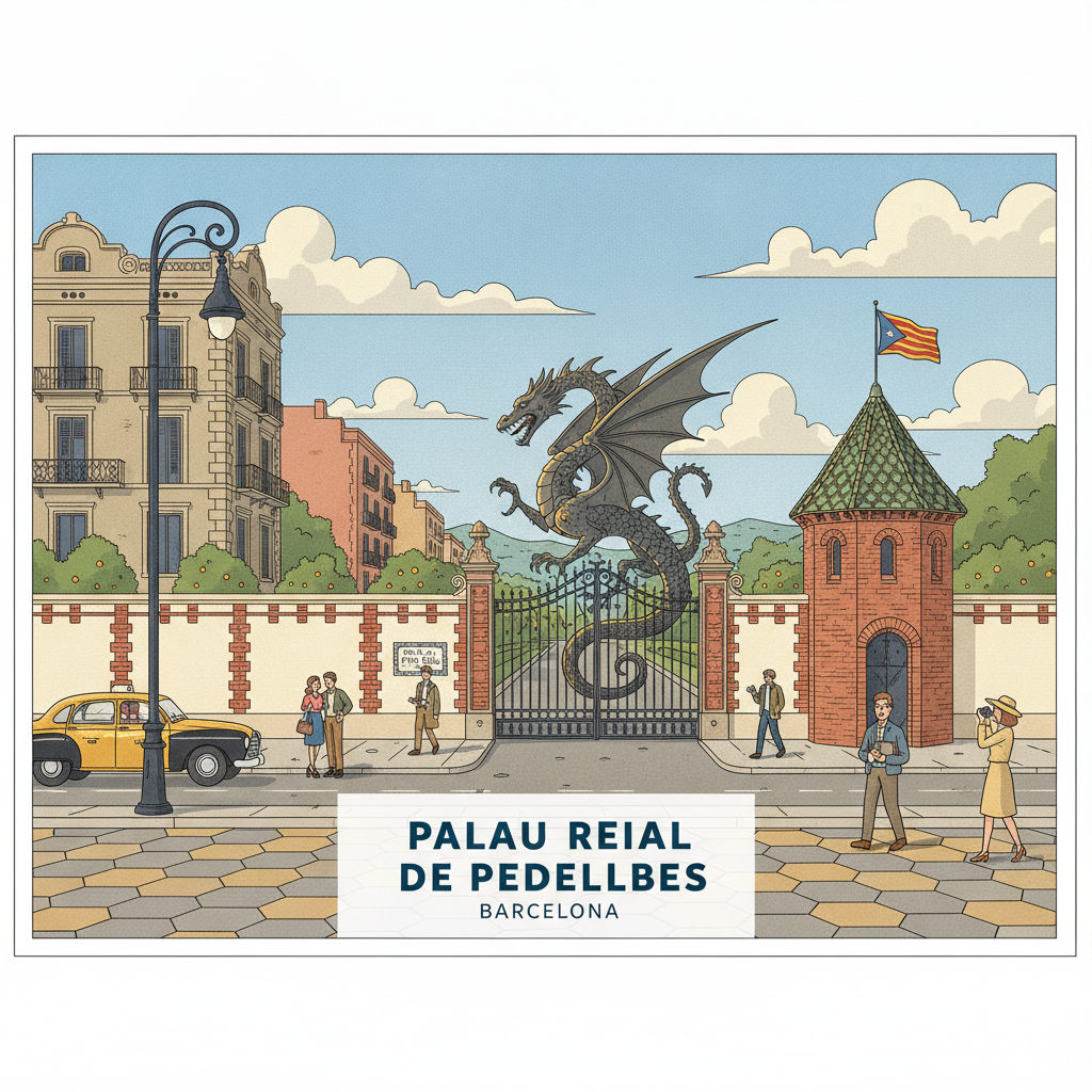 Palau Reial de Pedralbes et la Porte du Dragon de Güell