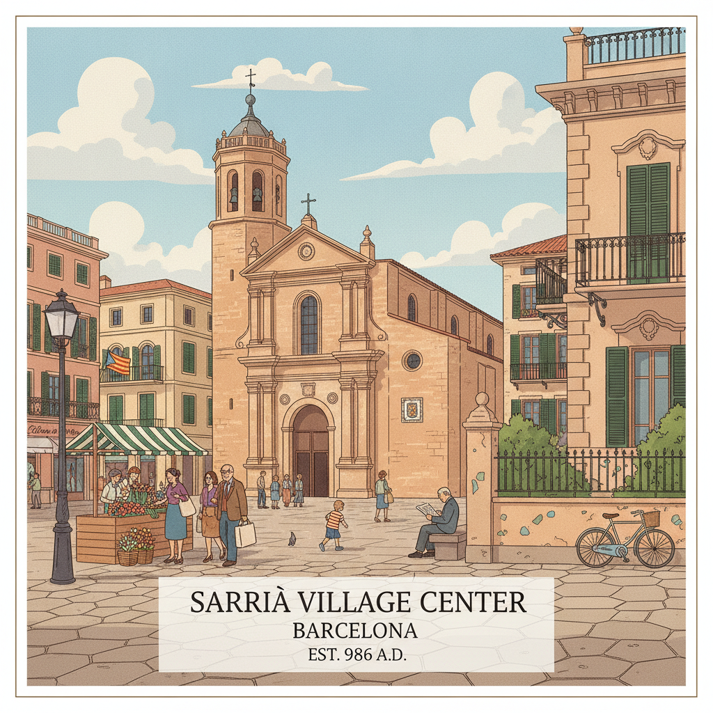 Centre du Village de Sarrià — La Bourgeoisie Catalane Chez Elle