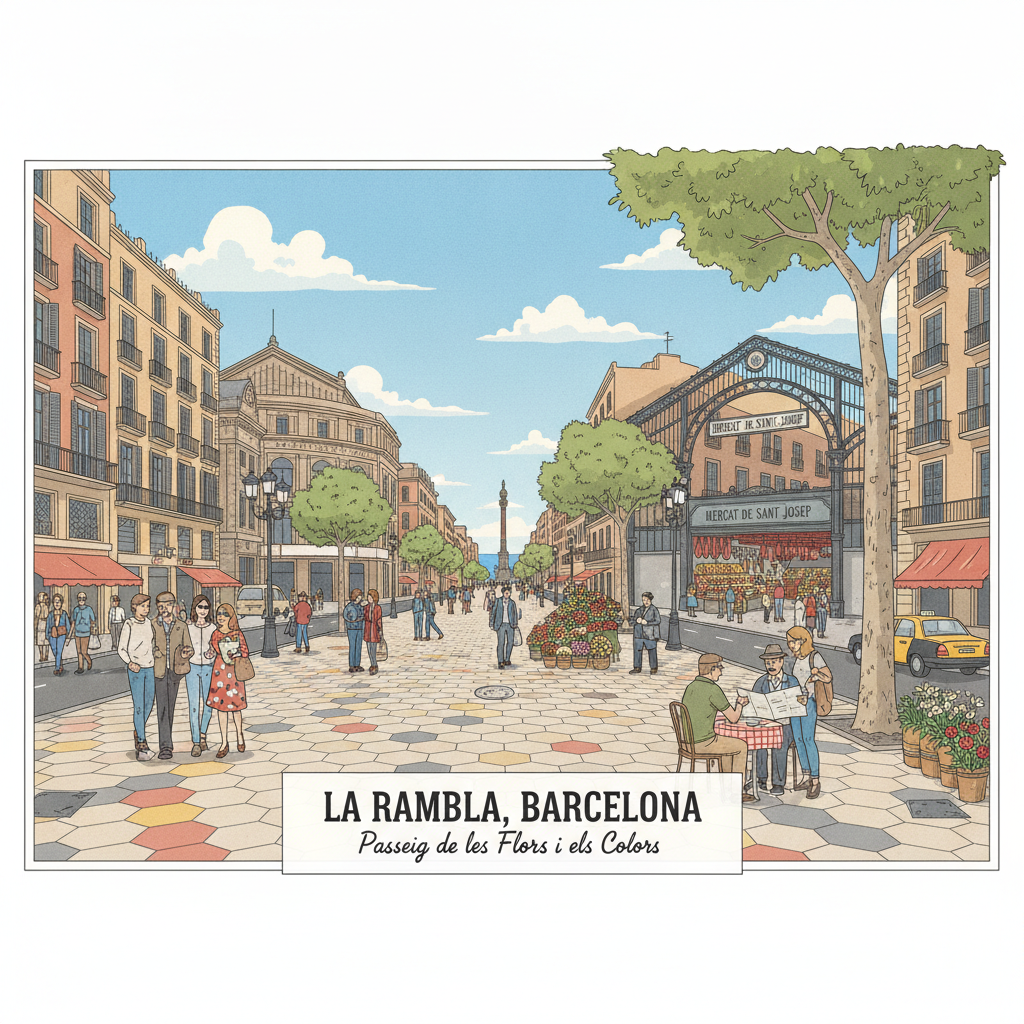 La Rambla — Parcourir toute la longueur