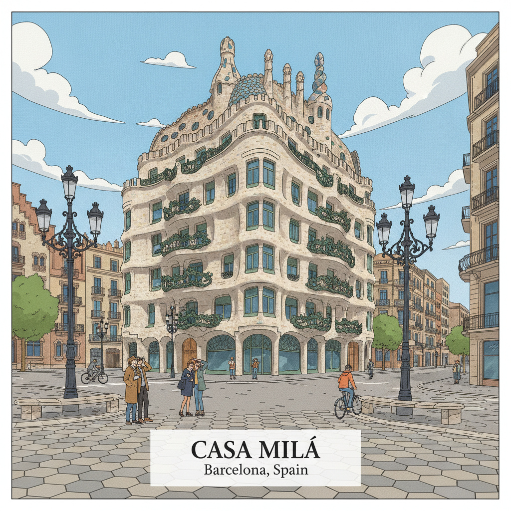 Casa Milà / La Pedrera — Le dernier bâtiment séculier de Gaudí