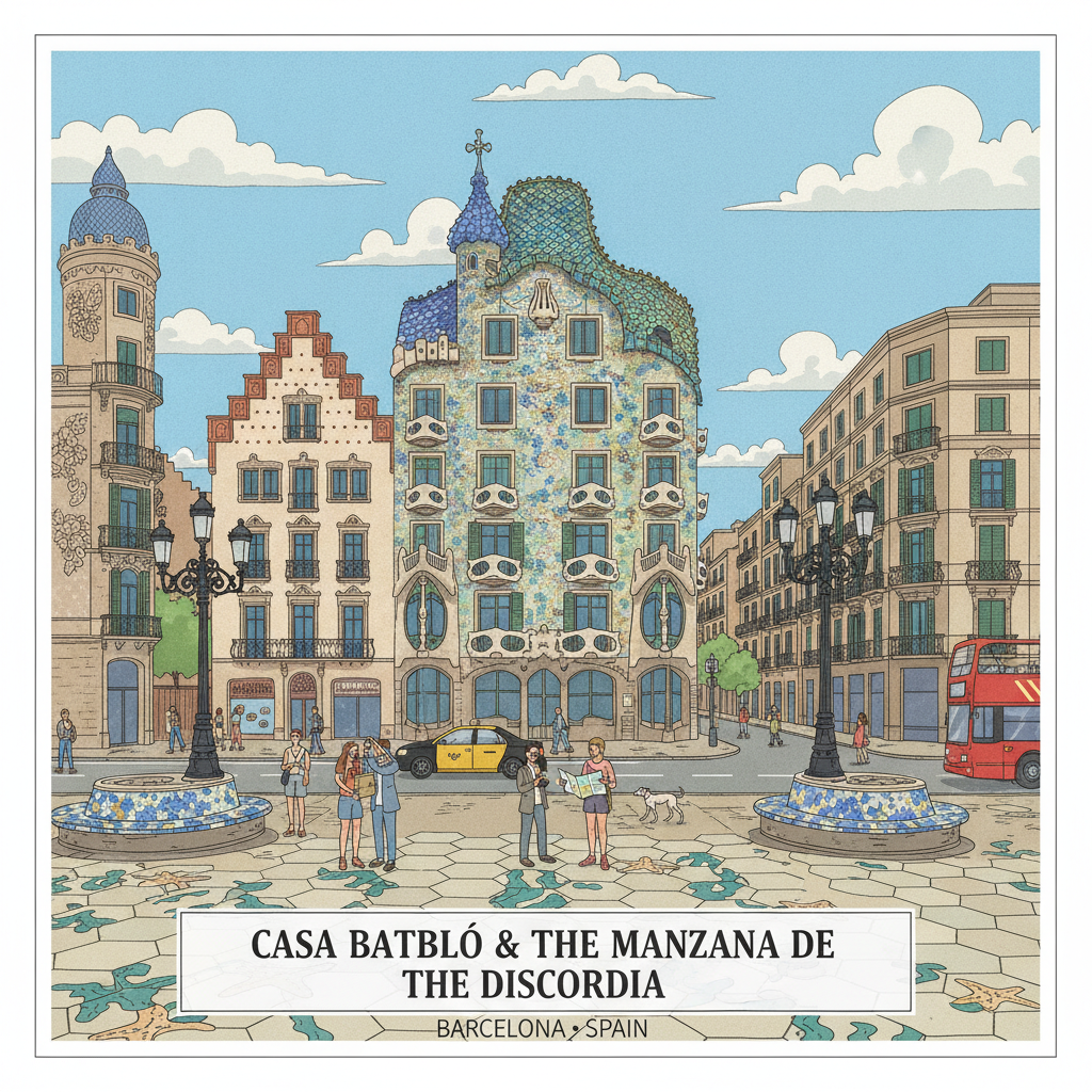 Casa Batlló et le Manzana de la Discordia — Trois maîtres sur un même pâté