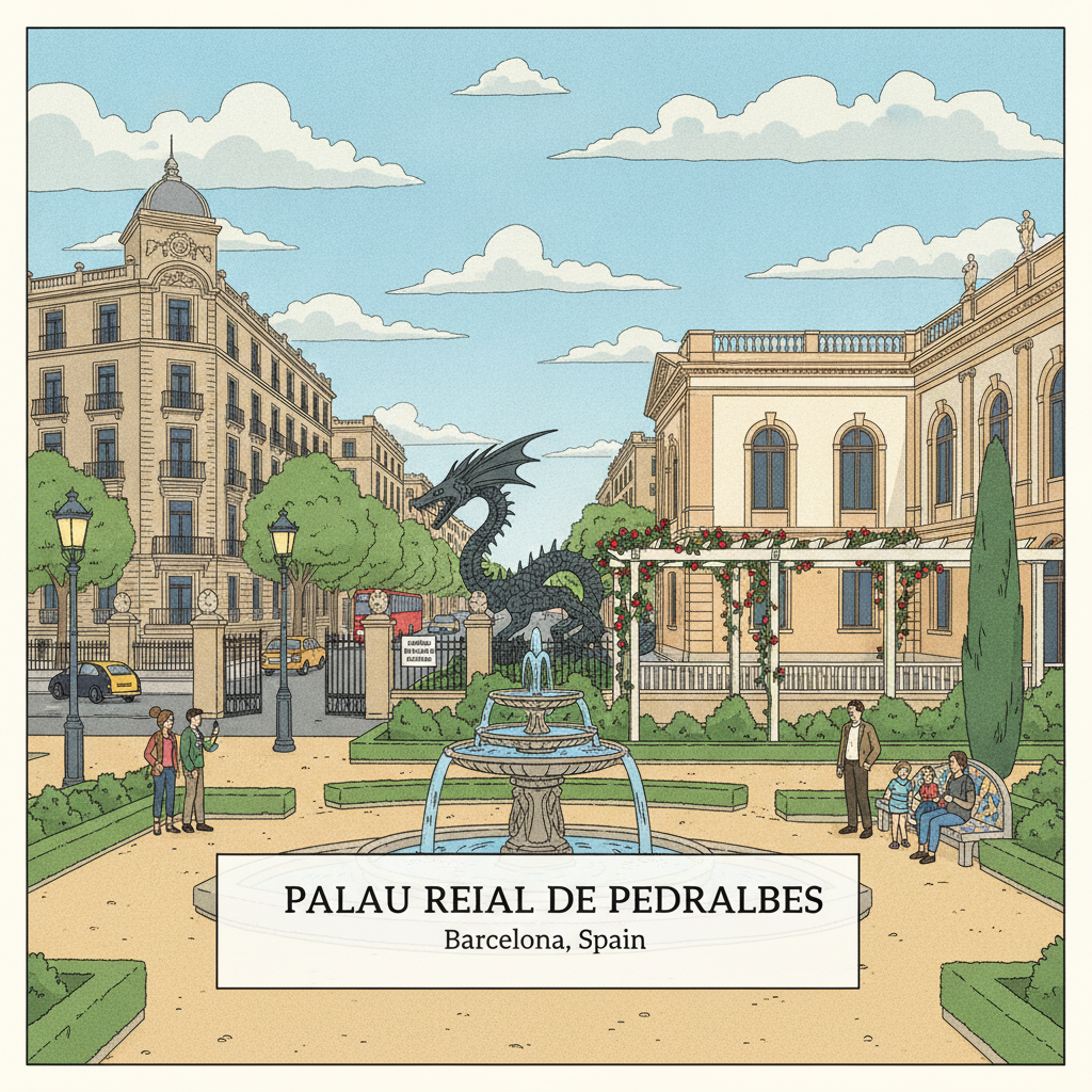 Palau Reial de Pedralbes — Jardins Royaux et Portes Art Nouveau