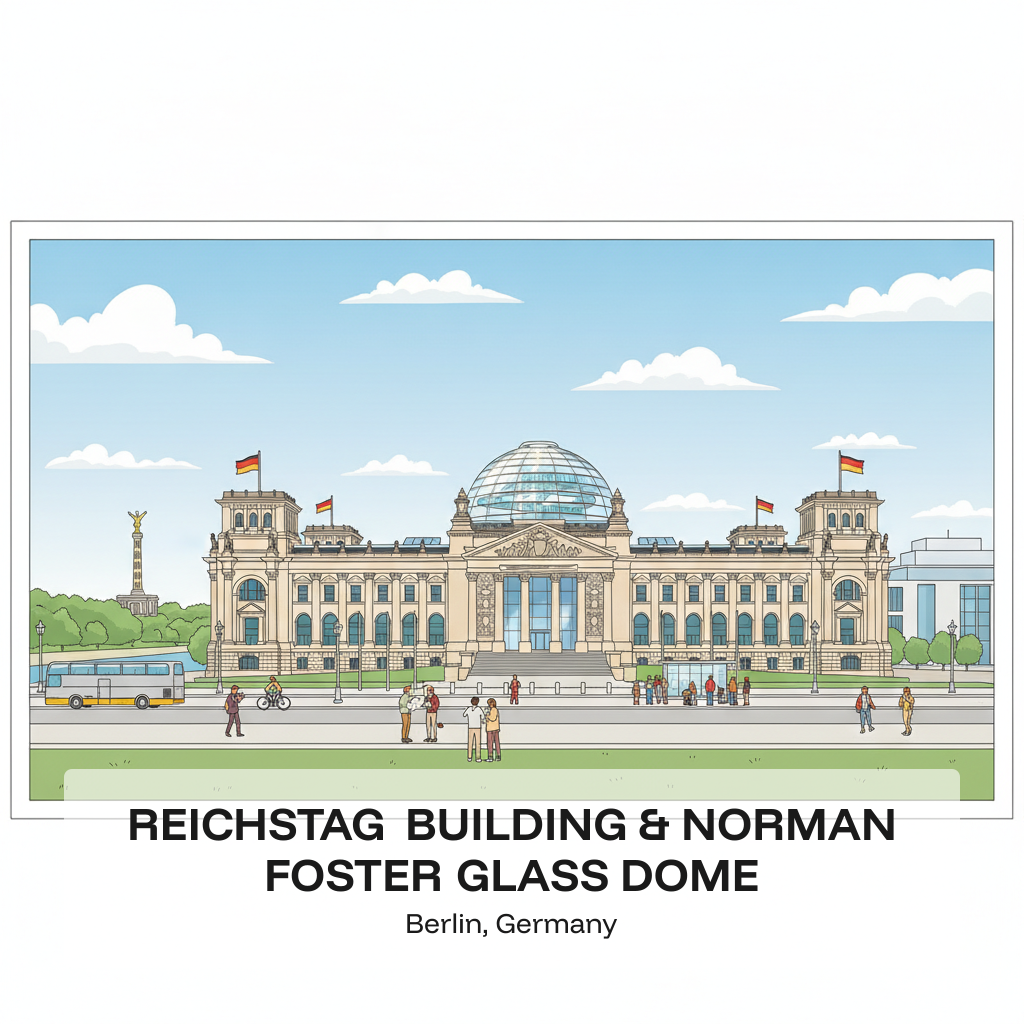 Bâtiment du Reichstag et Dôme en Verre de Norman Foster