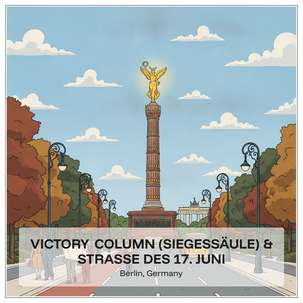 Colonne de la Victoire (Siegessäule) et Straße des 17. Juni