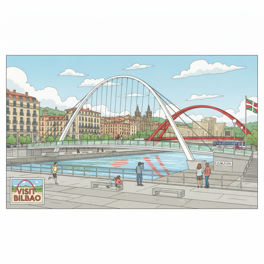 Zubizuri et les ponts de Bilbao