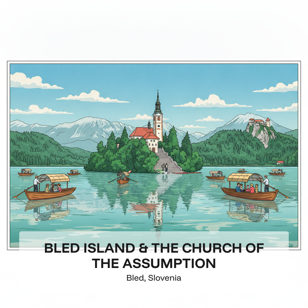 Île de Bled et l'église de l'Assomption