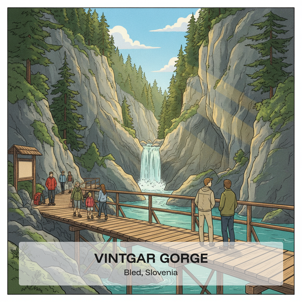 Gorges de Vintgar – Le canyon de la promenade en bois