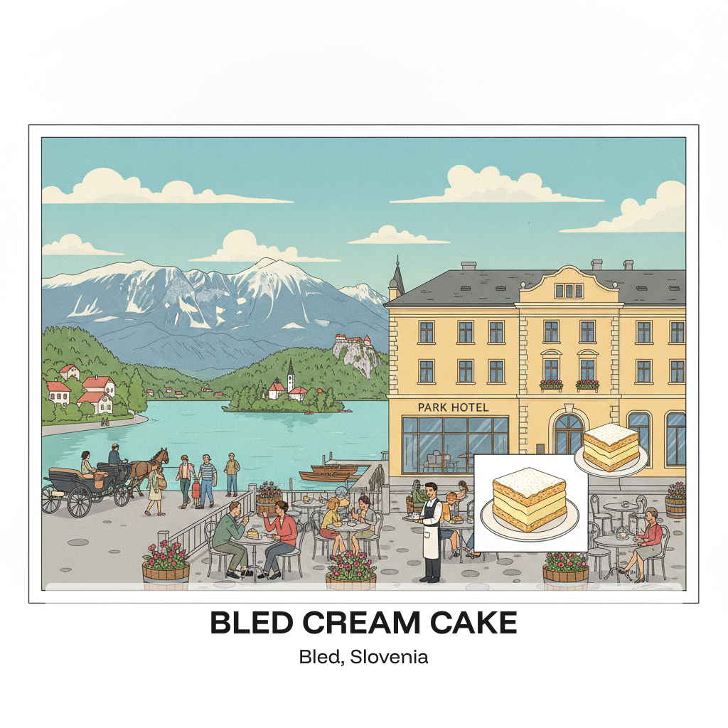 Gâteau à la crème de Bled – La pâtisserie la plus célèbre de Slovénie