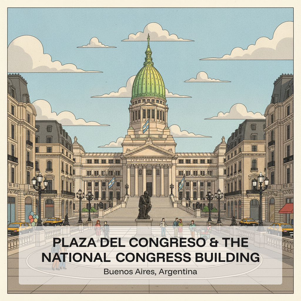 Plaza del Congreso et le bâtiment du Congrès national