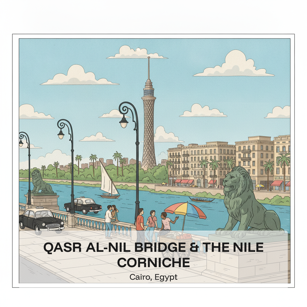 Pont Qasr al-Nil et la Corniche du Nil