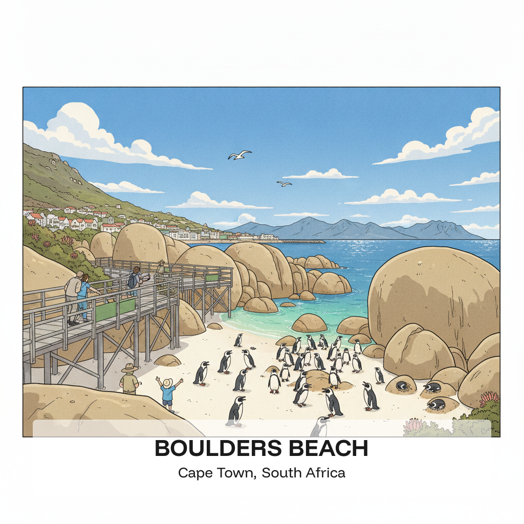 Boulders Beach — Colonie de Manchots Africains