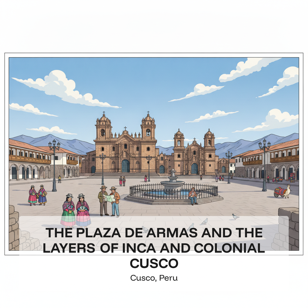 La Plaza de Armas et les couches de Cusco inca et colonial
