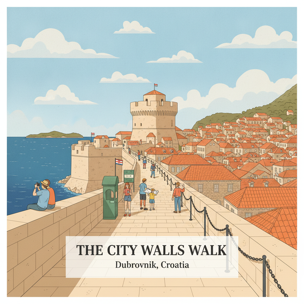 La promenade des remparts — le circuit de 2 km au-dessus de l'Adriatique