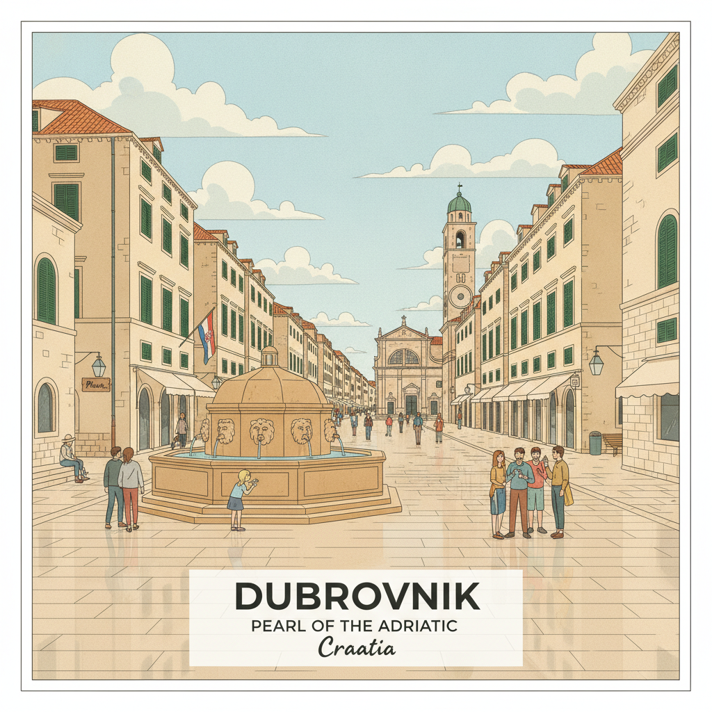 Stradun — la rue principale en marbre de la vieille ville
