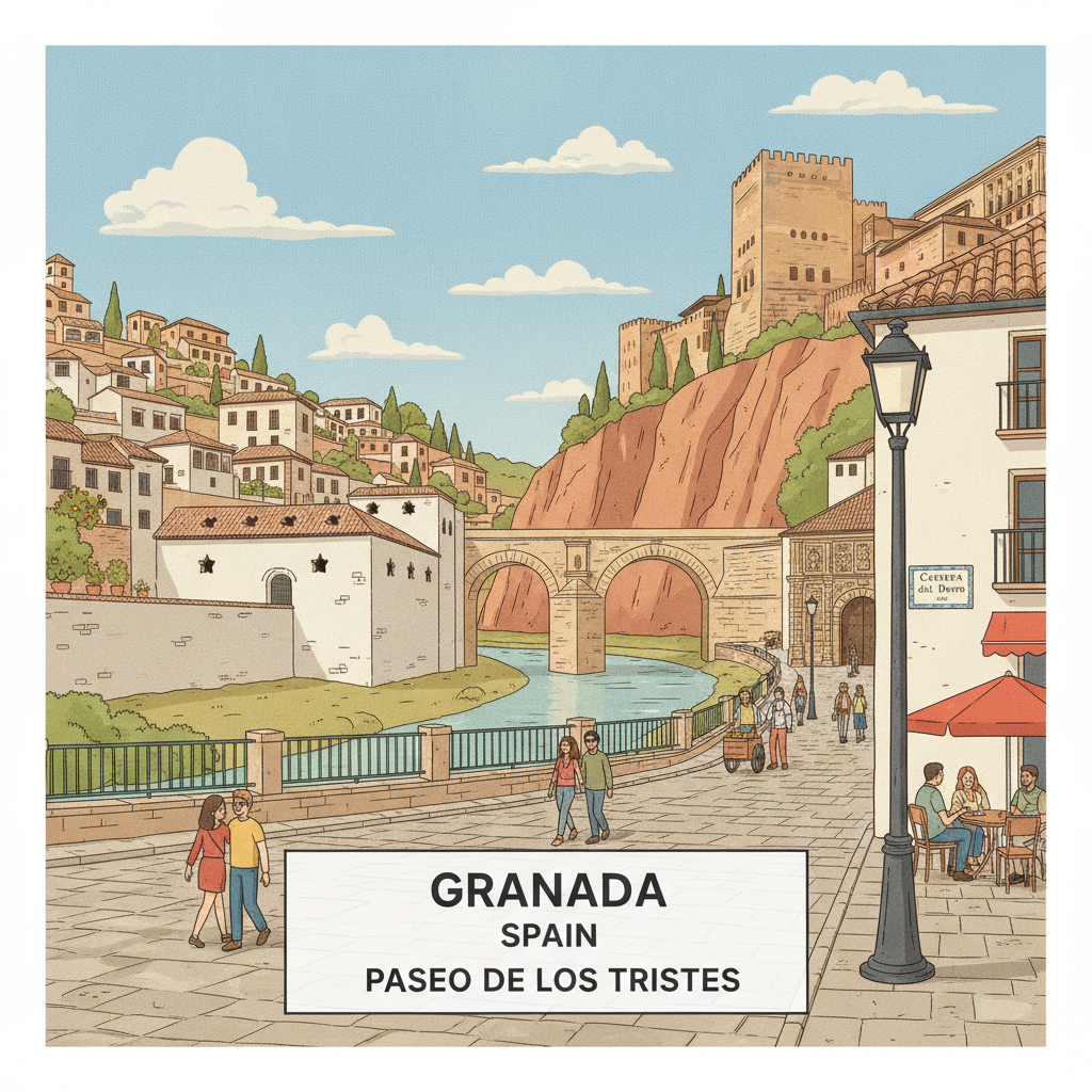 Promenade du Río Darro et Paseo de los Tristes