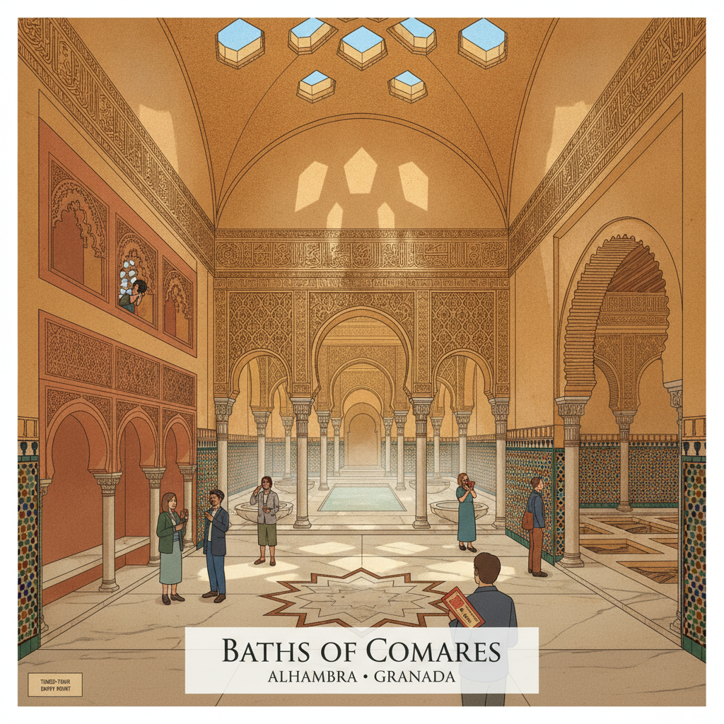Bain de Comares de l'Alhambra — Hammam Royal Excavé et Exposé