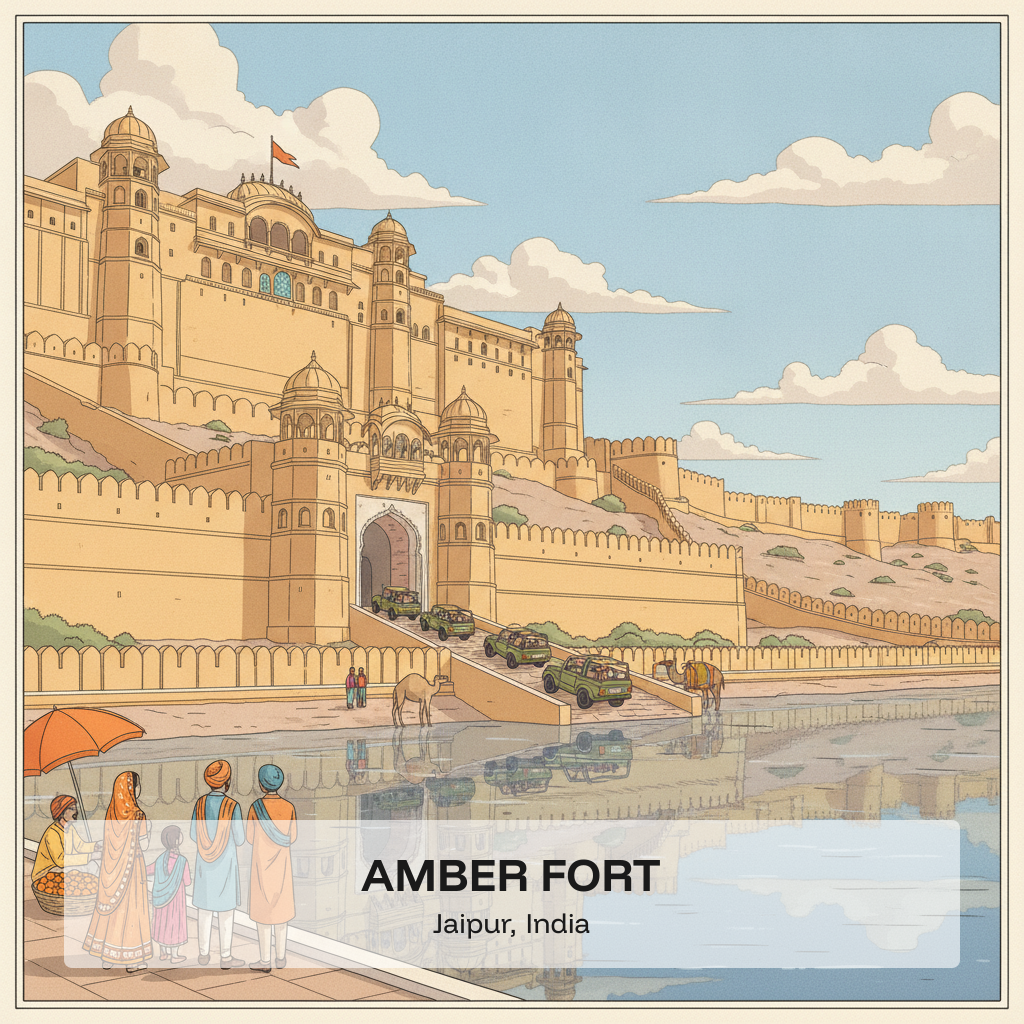 Fort d'Amber – Le Complexe Palatial au-dessus du Lac