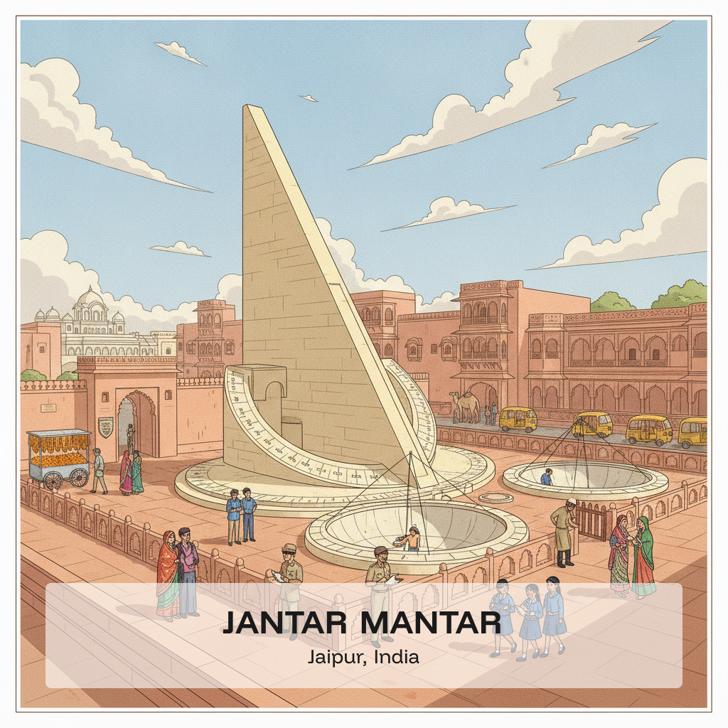 Jantar Mantar – Le Plus Grand Cadran Solaire en Pierre du Monde