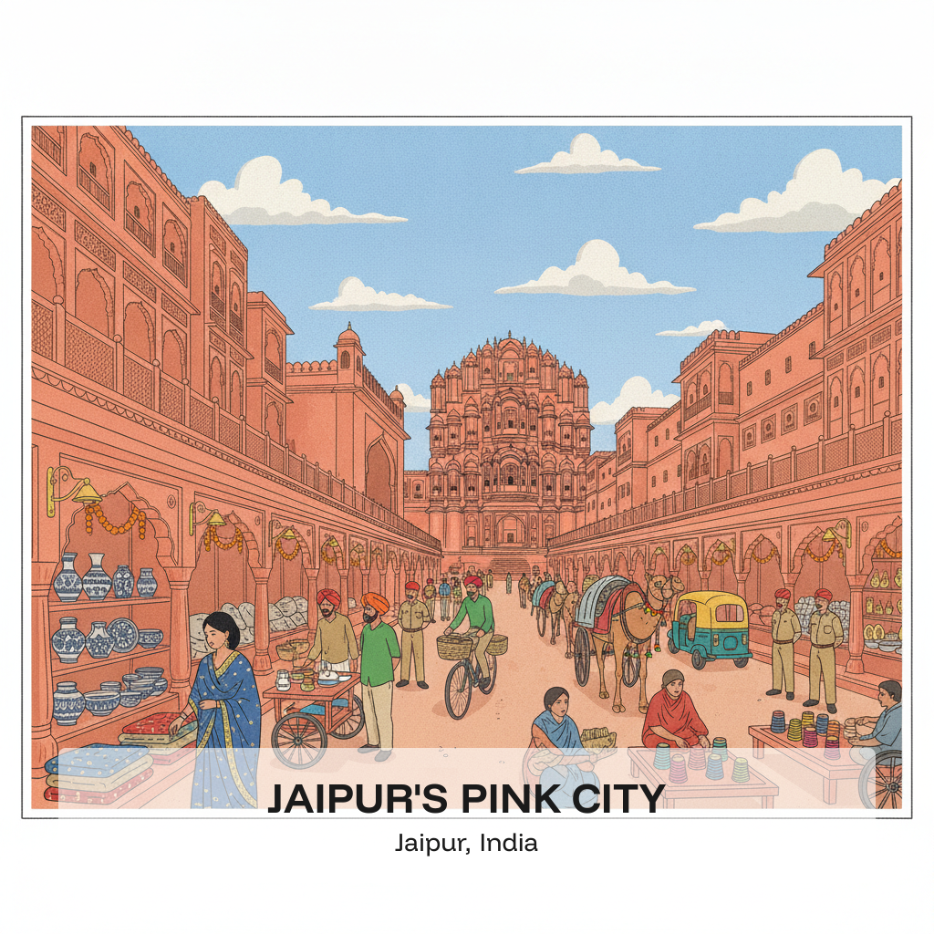 La Ville Rose de Jaipur – La Vieille Ville Codée par Couleurs