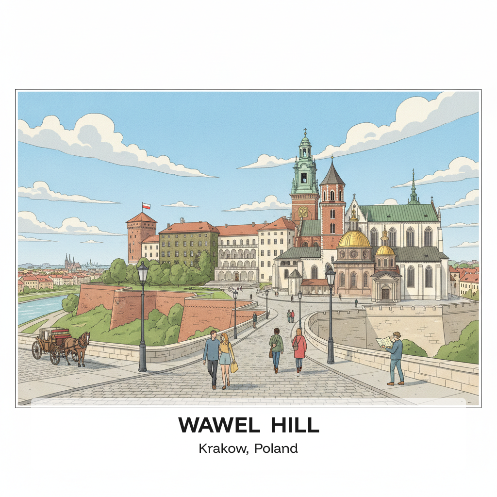 Colline de Wawel — le Château et la Cathédrale Royaux