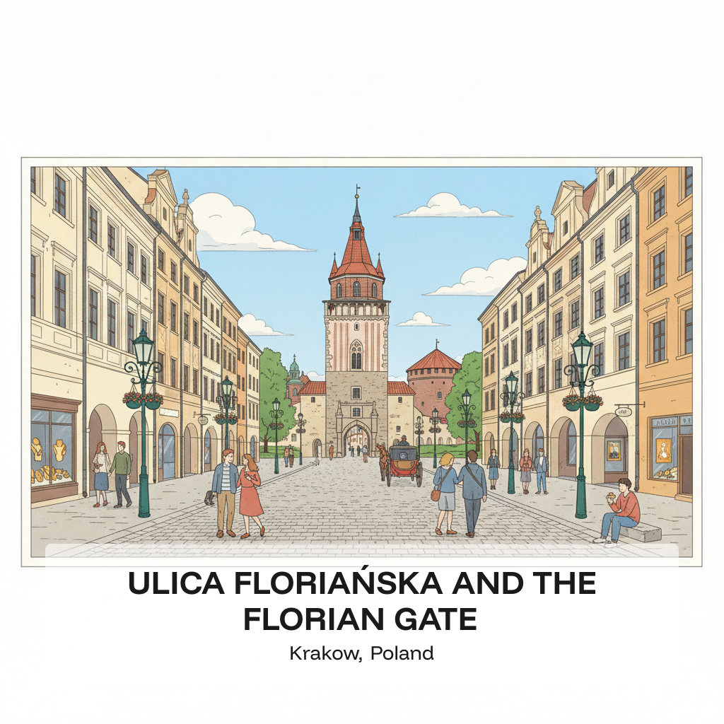 Ulica Floriańska et la Porte Saint-Florian
