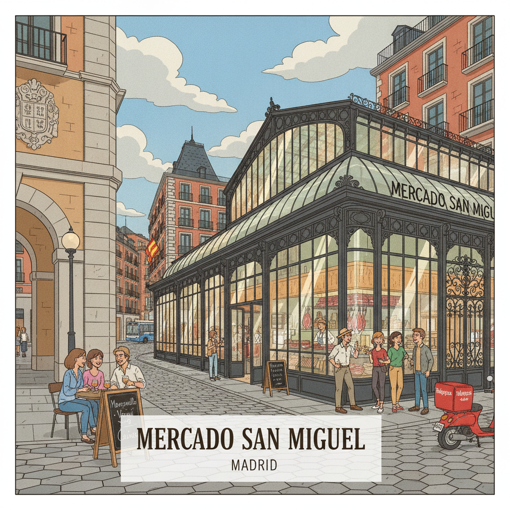 Mercado San Miguel — Marché Gourmand en Fer et Verre