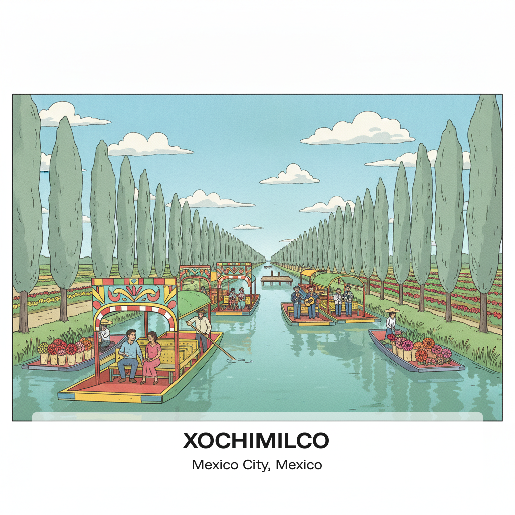 Xochimilco — Les jardins flottants aztèques sur l'ancien lac
