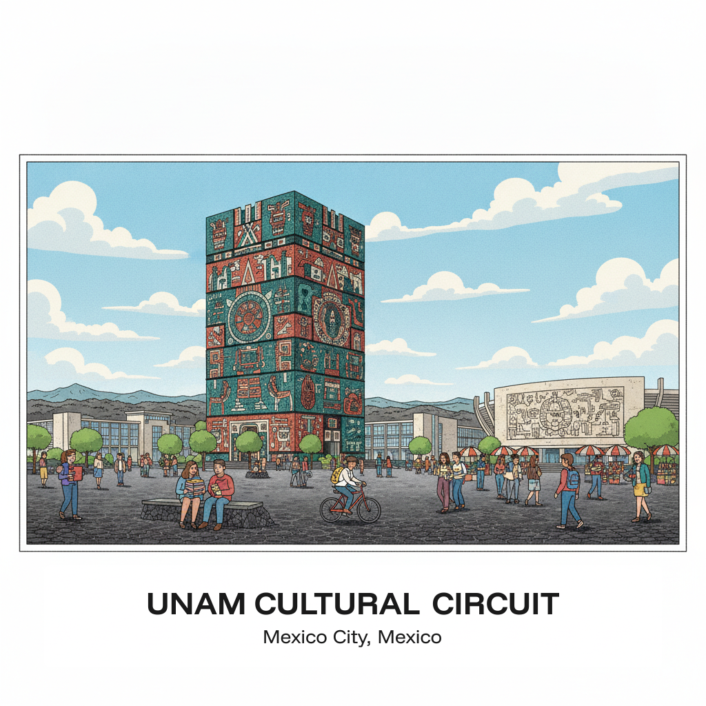 Circuit culturel UNAM — Cité universitaire et muralisme mexicain