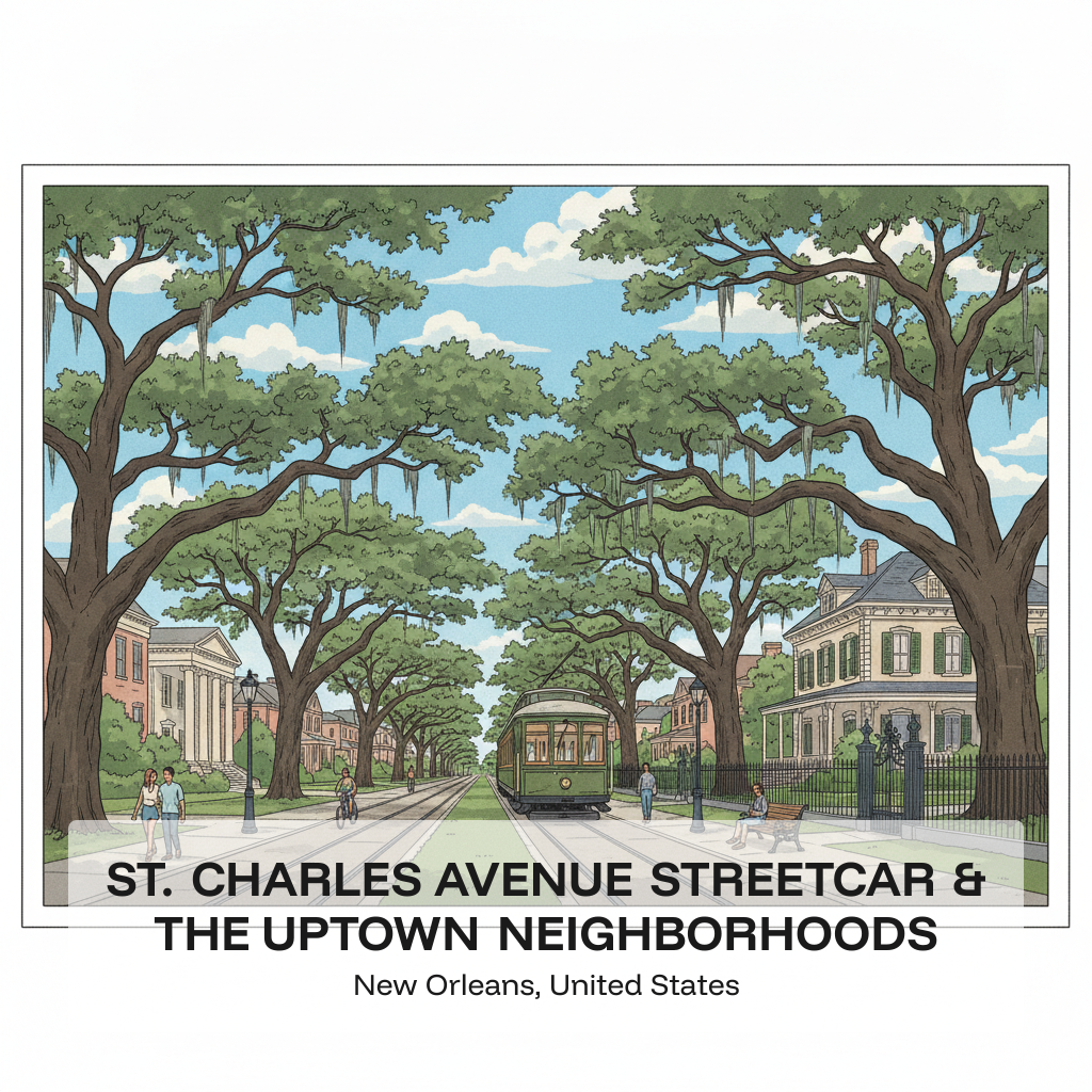 Le Tramway de St. Charles Avenue et les Quartiers d'Uptown