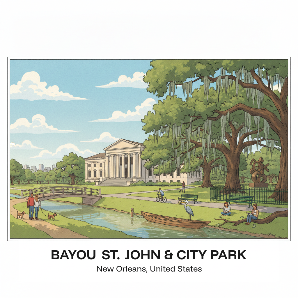 Bayou St. John et City Park — La Beauté Naturelle de la Nouvelle-Orléans