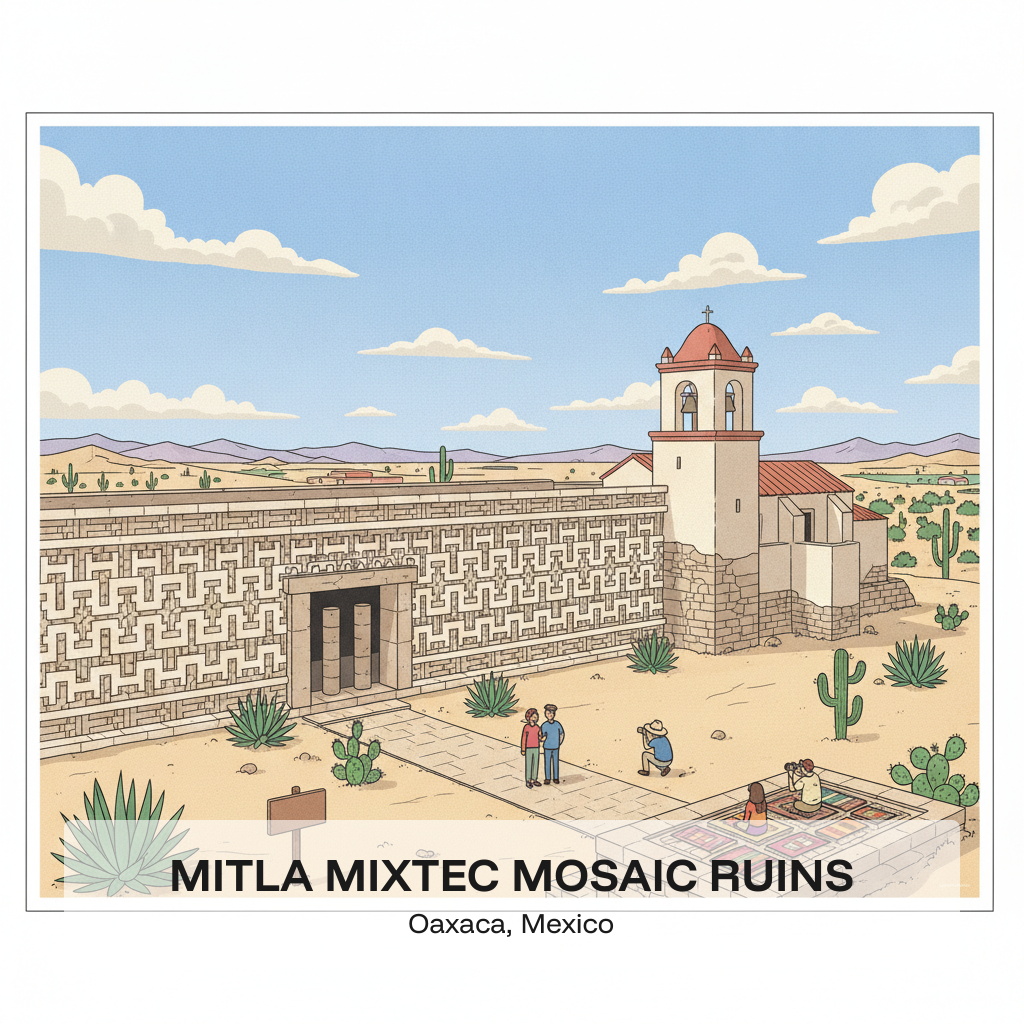 Ruines des mosaïques mixtèques de Mitla