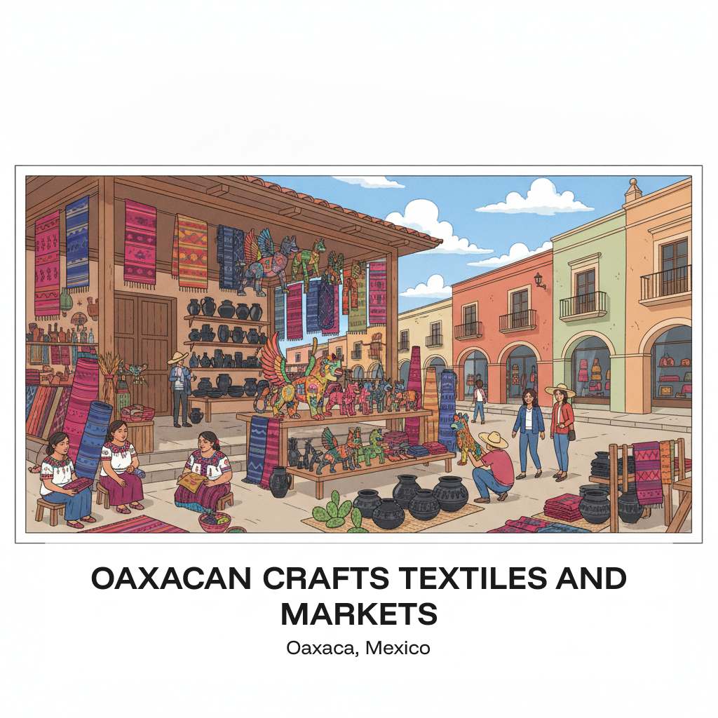 Artisanat, textiles et marchés d'Oaxaca