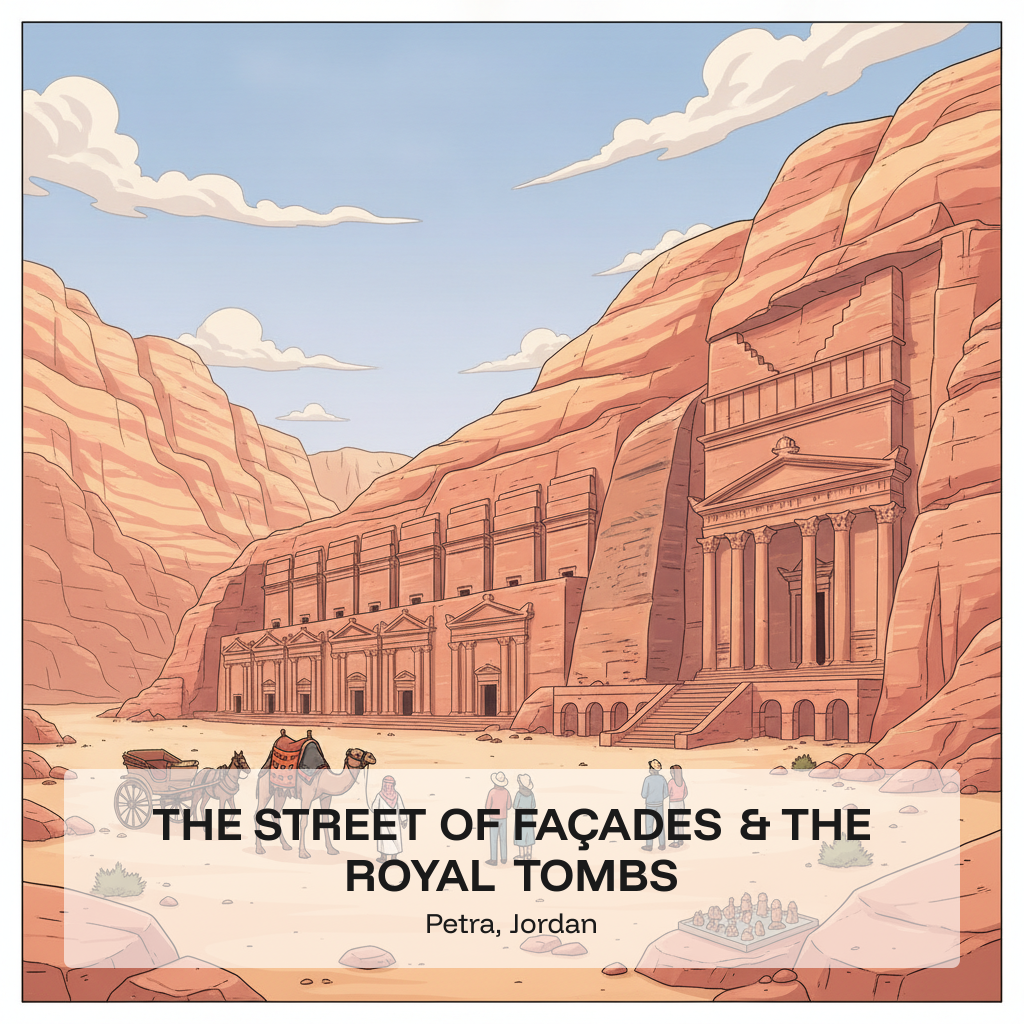 La Rue des Façades et les Tombes Royales
