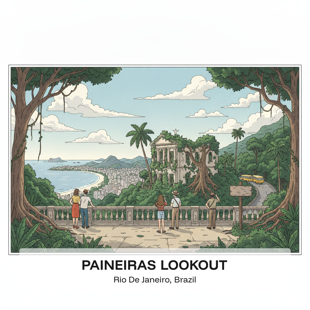 Belvédère de Paineiras — La vue sur la ville vers le sud
