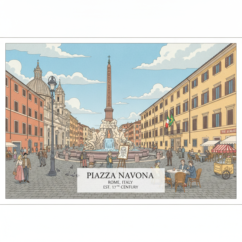 Piazza Navona — La plus grande scène baroque de Rome