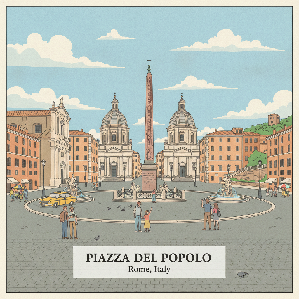 Piazza del Popolo — La grande porte septentrionale