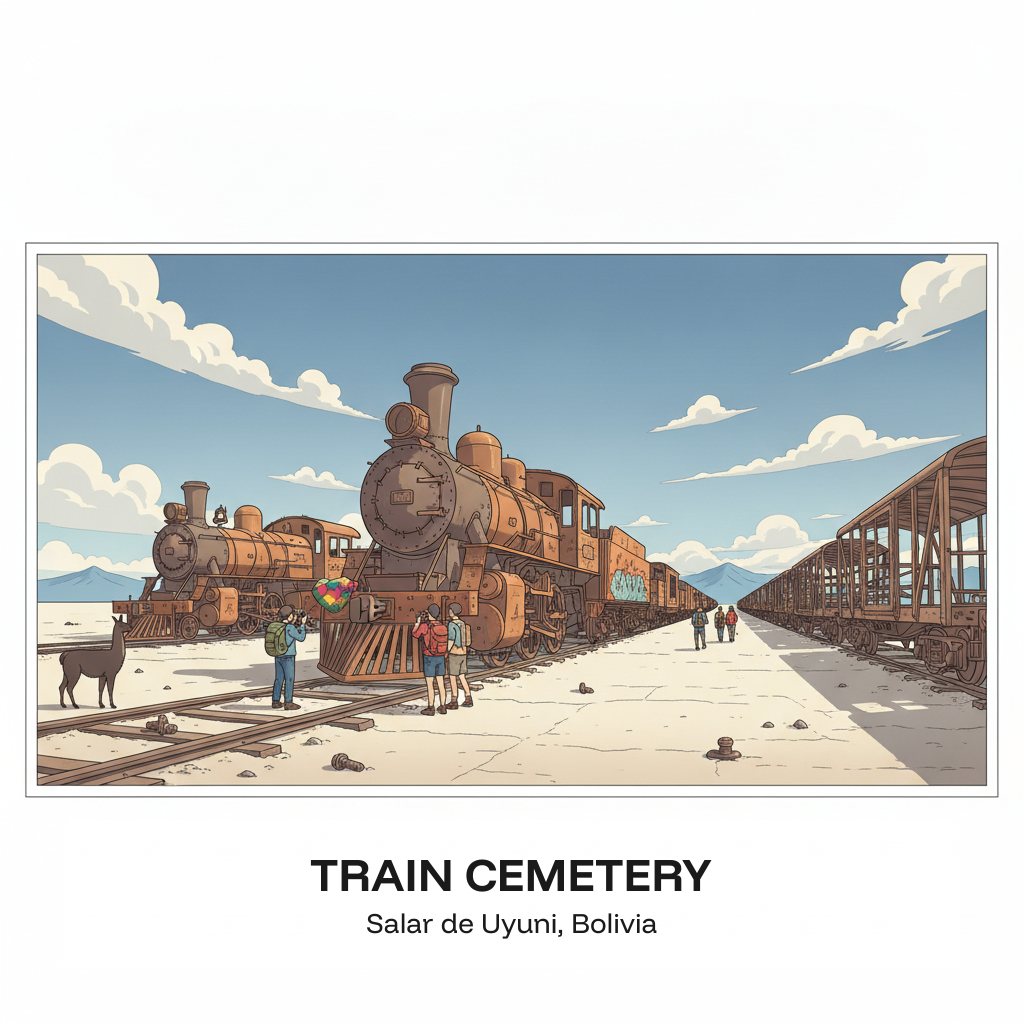 Cimetière de trains: Les locomotives rouillées d'Uyuni